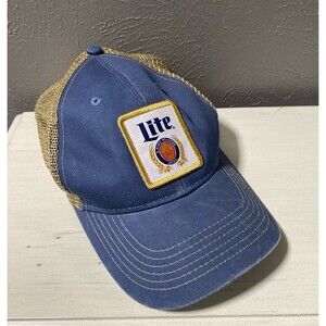 Miller Lite Retro Denim/Mesh Adjustable Trucker Cap